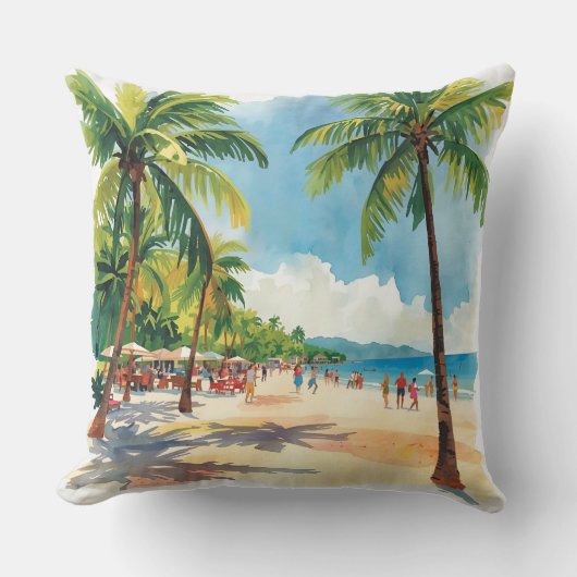 Cojin decoration tropical house  クッション (正面)