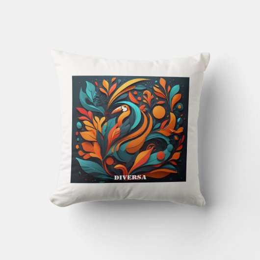 Cojín Decorativo con Arte Simbólico Biodiversidad クッション (正面)