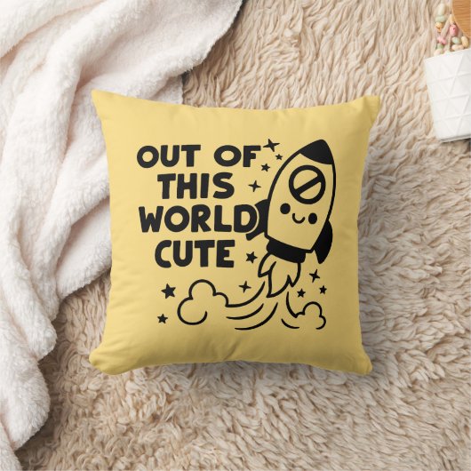 Cojín decorativo con cohete kawaii – Espacio dulce クッション (ブランケット)