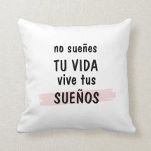 cojín decorativo con frase inspiradora
