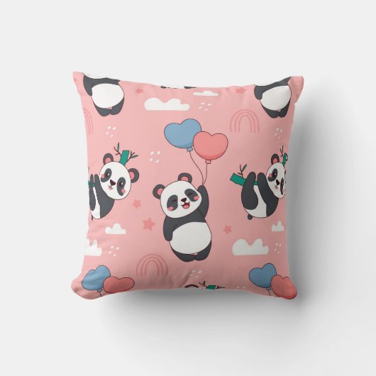 Cojín decorativo con pandas クッション (正面)