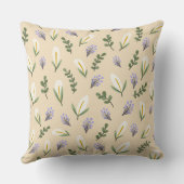 Cojín Decorativo flor de agua y lavanda クッション (裏面)