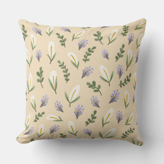 Cojín Decorativo flor de agua y lavanda クッション