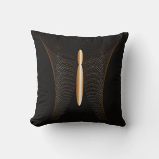 Cojín decorativo minimalista con mariposa dorada クッション