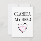 Cojín Decorativo My grandpa is my hero サンキューカード (裏面)