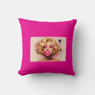 Cojín Decorativo Pop Art Glam – Mujer Rubia  クッション