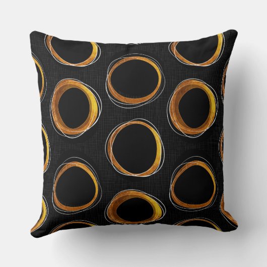Cojín Decorativo Solar Eclipse Mid-Century Modern  クッション (裏面)