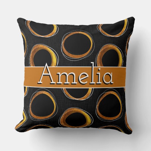 Cojín Decorativo Solar Eclipse Mid-Century Modern  クッション (正面)