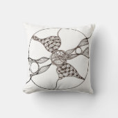 Cojín diseño zen en blanco y negro クッション (正面)