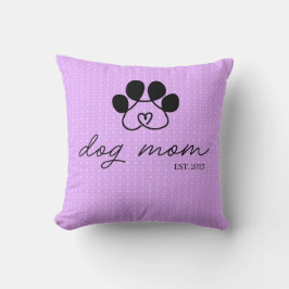 Cojín dog mom customizable lilac クッション