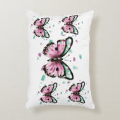 Cojín estampado con mariposa アクセントクッション (正面(垂直))