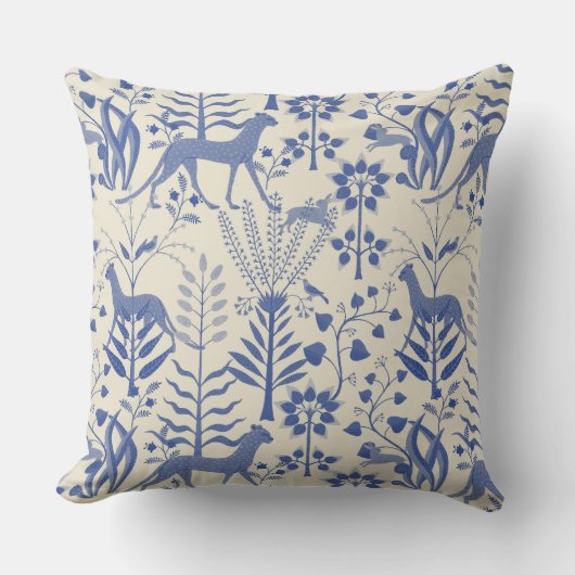 Cojin estampado plantas y animales fantasticos  クッション (正面)