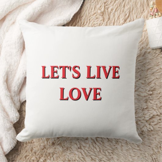 Cojín Estilo Moderno Vivamos El Amor Hogar" クッション (ブランケット)
