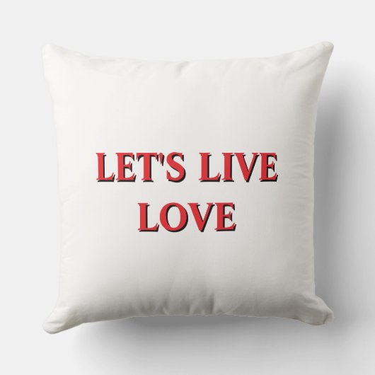 Cojín Estilo Moderno Vivamos El Amor Hogar" クッション (裏面)