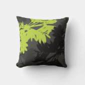 Cojín Follaje Verde Lime and Gray クッション (正面)