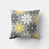 Cojín Grupo de Flores Gris y Amarillo クッション (裏面)