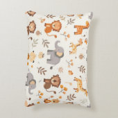 Cojín infantil con leones, jirafas y elefantes アクセントクッション (裏面(縦))