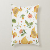 Cojín infantil con patitos y flores アクセントクッション (正面(垂直))