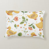 Cojín infantil con patitos y flores アクセントクッション (裏面)