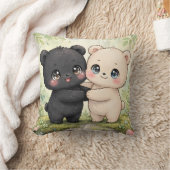 Cojín kawaii decorativo de dos ositos クッション (ブランケット)
