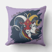 Cojín Lady Aries - Mujer Zodíaco Carnero  クッション (正面)