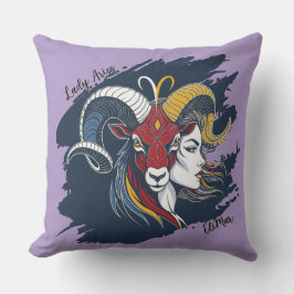 Cojín Lady Aries - Mujer Zodíaco Carnero  クッション