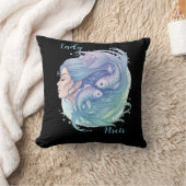 Cojín Lady Piscis – Arte espiritual para tu hogar クッション (ブランケット)
