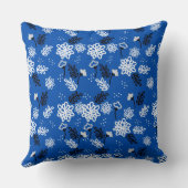 Cojín Lumbar Blue leaves romantic garden クッション (裏面)