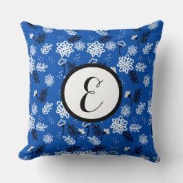 Cojín Lumbar Blue leaves romantic garden クッション