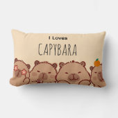 Cojín lumbar de Capibaras tiernos ランバークッション (正面)