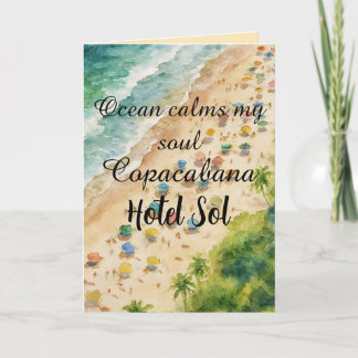 Cojín Playero Personalizable Copacabana Hotel Sol カード