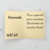 Cojín Playero Personalizable Copacabana Hotel Sol カード (内部)