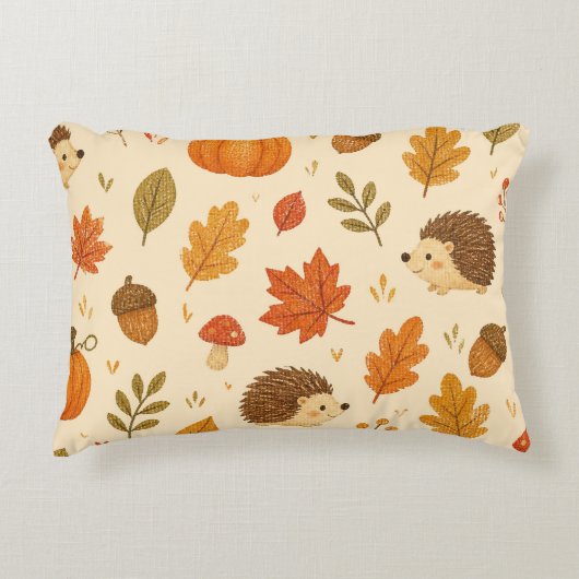 Cojín rectangular con estampado de otoño アクセントクッション (正面)