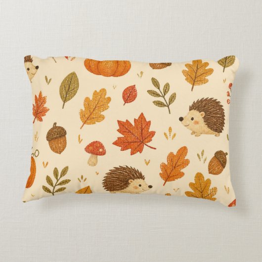 Cojín rectangular con estampado de otoño アクセントクッション (裏面)
