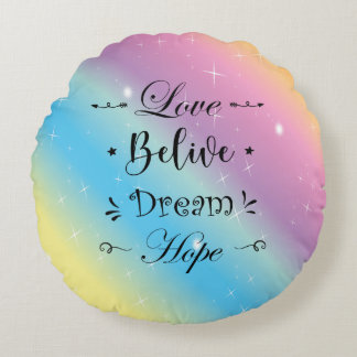 Cojín redondo colores motivación ラウンドクッション