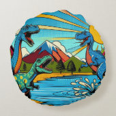 Cojín redondo dinosaurios ラウンドクッション (裏面)