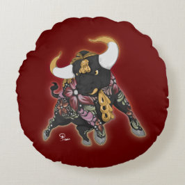 Cojín Torito De Pucará ラウンドクッション