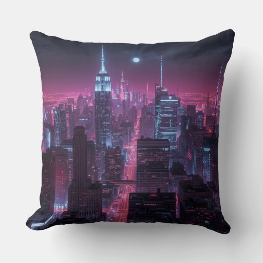 Cojines de decoración noche en la ciudad クッション (正面)
