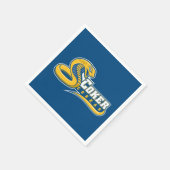 Coker University Cobras Logo スタンダードカクテルナプキン (角)