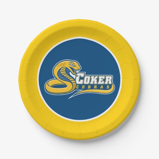 Coker University Cobras Logo ペーパープレート (正面)