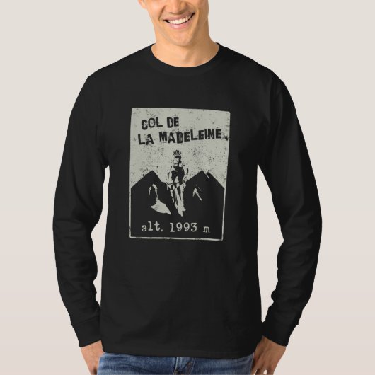 Col De la Madeleine Cycling Bike Souvenir 1 Tシャツ (正面)
