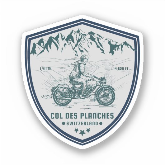 Col des Planches スイスアルプス バイクツアー シール (正面)