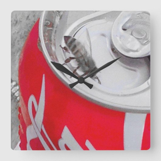 ～Cola Bee～ WALLCLOCK スクエア壁時計 (正面)