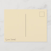 Colagem Artística Azul "Thinking About You" ポストカード (裏面)