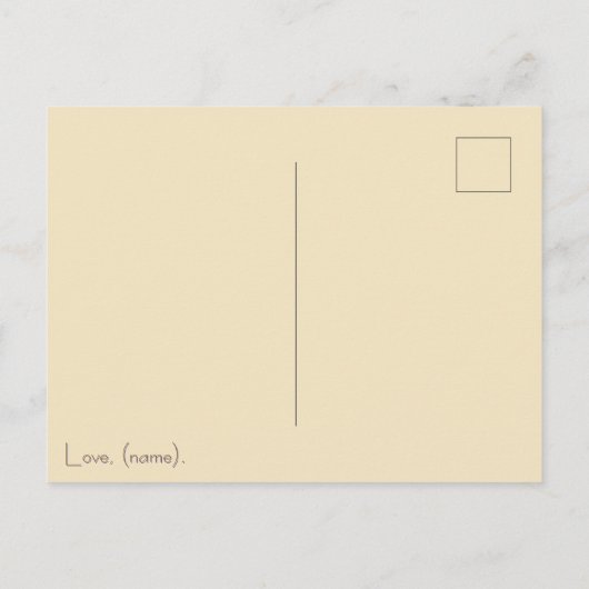 Colagem Artística Azul "Thinking About You" ポストカード (裏面)