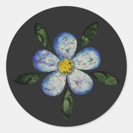 Colagem Maximalista com Flores e Folhas Detalhadas ラウンドシール