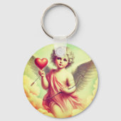 colar relicário feminino vintage anjo cupido キーホルダー (裏面)