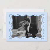 Cold Blue Wedding Engagement Party 招待状 (裏面)