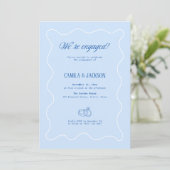 Cold Blue Wedding Engagement Party 招待状 (スタンド正面)