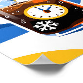 Cold Brew Coffee Time Concept Modern Blue ポスター (角)